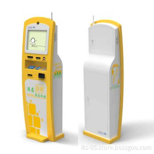 LKS Hot Selling Hotel Kiosk with Card Reader and Card Dispenser Functions